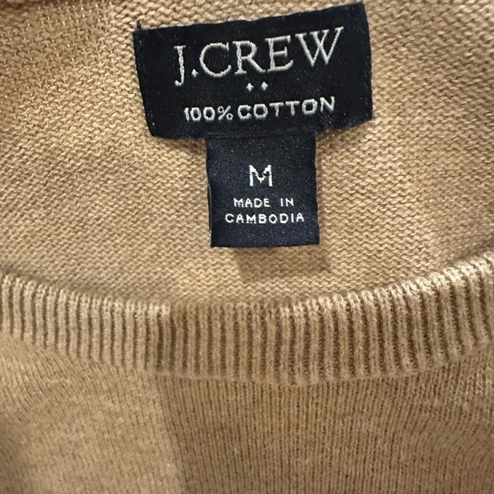 J.Crew 100% Cotton Tan Lightweight Sweater -‎ Size M